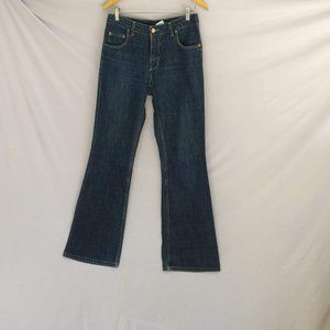 Highwaist Cotton/Linen blend Sailor Flared Jeans 30w +MEASUREMENT  35% Linen